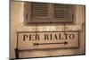 Street Sign, Venice, UNESCO World Heritage Site, Veneto, Italy, Europe-Amanda Hall-Mounted Photographic Print