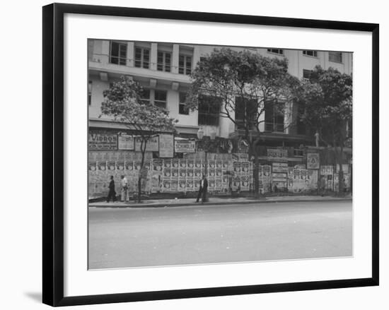 Street Signs Hanging on the Avenida Rio Branco During Election Week-null-Framed Photographic Print