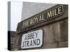 Street Signs, Royal Mile, Old Town, Edinburgh, Lothian, Scotland, Uk-Amanda Hall-Stretched Canvas