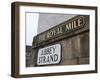 Street Signs, Royal Mile, Old Town, Edinburgh, Lothian, Scotland, Uk-Amanda Hall-Framed Photographic Print