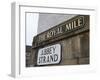 Street Signs, Royal Mile, Old Town, Edinburgh, Lothian, Scotland, Uk-Amanda Hall-Framed Photographic Print