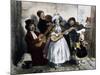 Street Singers, 1845, France-null-Mounted Giclee Print