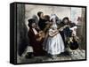 Street Singers, 1845, France-null-Framed Stretched Canvas