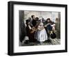 Street Singers, 1845, France-null-Framed Giclee Print