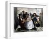 Street Singers, 1845, France-null-Framed Giclee Print