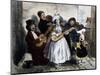 Street Singers, 1845, France-null-Mounted Giclee Print