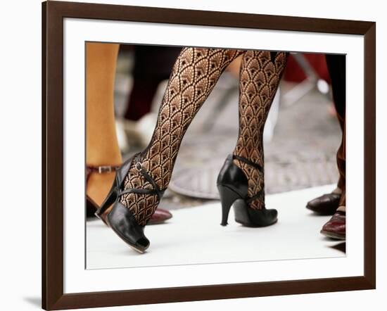 Street Tango Dancers' Legs in San Telmo, Buenos Aires, Argentina-Michael Taylor-Framed Photographic Print