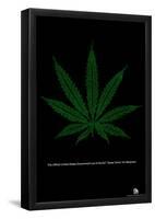 Street Terms For Marijuana Text Poster-null-Framed Poster
