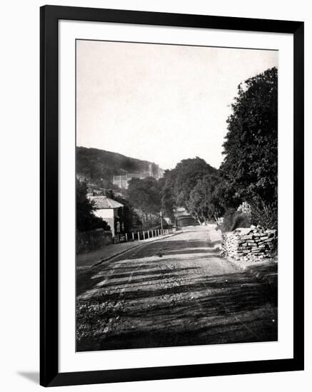 Street Through a Valley in Hastings, Sussex, Early 20th Century-null-Framed Giclee Print