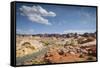 Street Through the Valley of Fire State Park, Nevada-Marco Isler-Framed Stretched Canvas