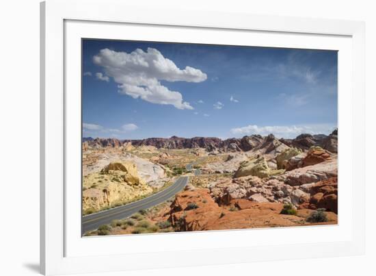 Street Through the Valley of Fire State Park, Nevada-Marco Isler-Framed Photographic Print