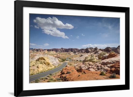 Street Through the Valley of Fire State Park, Nevada-Marco Isler-Framed Photographic Print