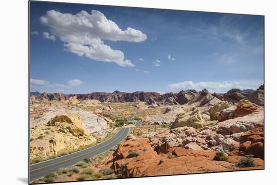 Street Through the Valley of Fire State Park, Nevada-Marco Isler-Mounted Photographic Print