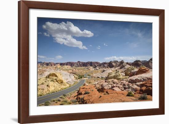 Street Through the Valley of Fire State Park, Nevada-Marco Isler-Framed Photographic Print