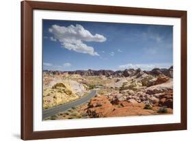 Street Through the Valley of Fire State Park, Nevada-Marco Isler-Framed Photographic Print