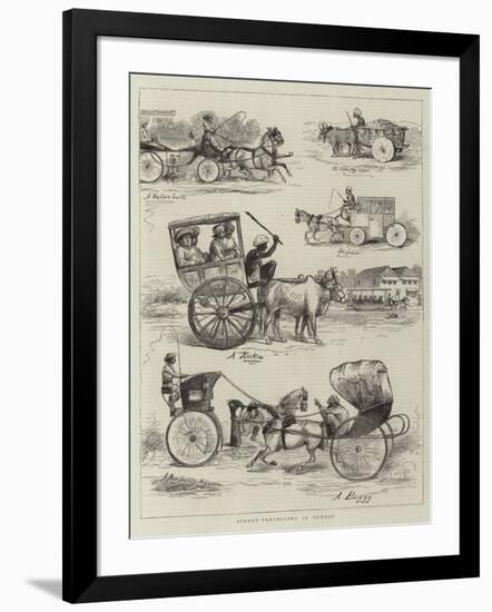 Street-Travelling in Bombay-null-Framed Giclee Print