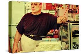 Street Vendor at a Market in Little Italy, New York City-Sabine Jacobs-Stretched Canvas