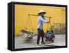 Street Vendor, Nha Trang City, Vietnam, Indochina, Southeast Asia-Richard Cummins-Framed Stretched Canvas