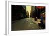 Street Vendor Selling Hot Dogs on Manhattan's East Side, New Yor-Sabine Jacobs-Framed Photographic Print