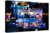 Street Vendor Selling Hot Dogs on Times Square at Night, Manhatt-Sabine Jacobs-Stretched Canvas