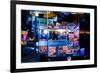 Street Vendor Selling Hot Dogs on Times Square at Night, Manhatt-Sabine Jacobs-Framed Photographic Print