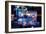 Street Vendor Selling Hot Dogs on Times Square at Night, Manhatt-Sabine Jacobs-Framed Photographic Print