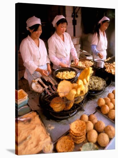 Street Vendors Cooking, Kunming, China-Bill Bachmann-Stretched Canvas