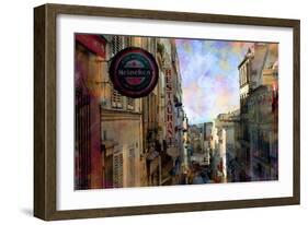 Street View at Montmartre, Paris, France-Nicolas Hugo-Framed Giclee Print