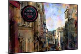 Street View at Montmartre, Paris, France-Nicolas Hugo-Mounted Giclee Print