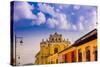 Street View in Antigua, Guatemala, Central America-Laura Grier-Stretched Canvas