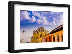 Street View in Antigua, Guatemala, Central America-Laura Grier-Framed Photographic Print