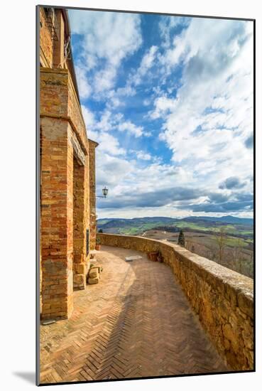 Street View in Pienza, Italy-eddygaleotti-Mounted Photographic Print