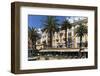 Street View of a Cafe House in Rapallo, Liguria, Italian Riviera-George Oze-Framed Photographic Print