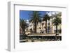 Street View of a Cafe House in Rapallo, Liguria, Italian Riviera-George Oze-Framed Photographic Print