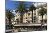 Street View of a Cafe House in Rapallo, Liguria, Italian Riviera-George Oze-Mounted Photographic Print