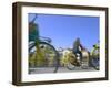 Street View of Bicycles on Pebble Road, Amsterdam, Netherlands-Keren Su-Framed Photographic Print