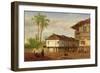 Street View of Guayaquil, Ecuador, 1859-Louis Remy Mignot-Framed Giclee Print