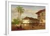 Street View of Guayaquil, Ecuador, 1859-Louis Remy Mignot-Framed Giclee Print