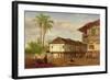 Street View of Guayaquil, Ecuador, 1859-Louis Remy Mignot-Framed Giclee Print