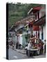 Street View of the Colonial Town of Salento, Colombia, South America-Ethel Davies-Stretched Canvas