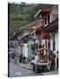 Street View of the Colonial Town of Salento, Colombia, South America-Ethel Davies-Stretched Canvas