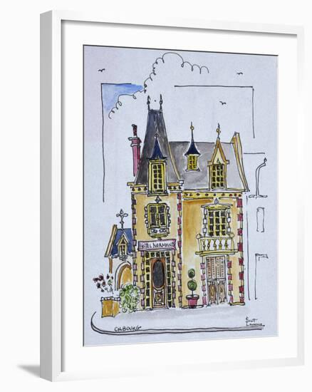 Street view of the Hotel Normandy, Cobourg, Normandy, France-Richard Lawrence-Framed Photographic Print