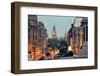 Street View of Trafalgar Square at Night in London-Songquan Deng-Framed Photographic Print