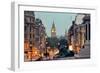 Street View of Trafalgar Square at Night in London-Songquan Deng-Framed Photographic Print