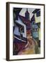 Street with a Church In Kinder-Auguste Macke-Framed Art Print