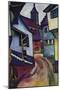 Street with a Church in Kinder-Auguste Macke-Mounted Art Print