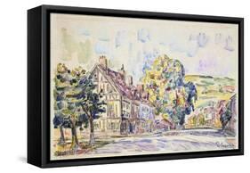 Street with a Frame House in Normandy, C1925-Paul Signac-Framed Stretched Canvas
