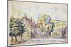 Street with a Frame House in Normandy, C1925-Paul Signac-Mounted Giclee Print