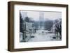 Street with Nuclear Cooling Towers in Background-null-Framed Photographic Print