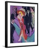 Street with Red Streetwalker, 1914-1925-Ernst Ludwig Kirchner-Framed Giclee Print